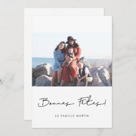 Carte de voeu Foto Bonnes fêtes à personnaliser Feiertagskarte