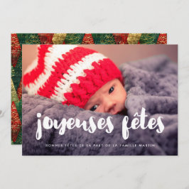 Carte de voeu Foto moderne Joyeuses Fêtes Feiertagskarte