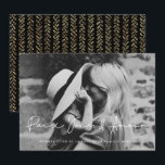 Carte de voeu Foto Paix Joie & Amour Feiertagskarte<br><div class="desc">Im Stil des einfachen und élégant pour cette carte de voeu en français,  personnalisable avec votre Foto.</div>