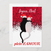 Carte de voeux AMOUR pour Noël (Vorne/Hinten)