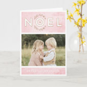 Carte de voeux de Rose et d'or de Noël Karte (Gelbe Blume)