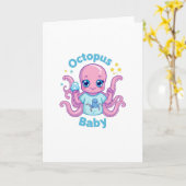 Carte de voeux Octopus Baby  Karte (Gelbe Blume)