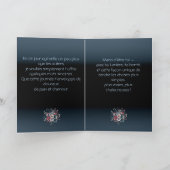 Carte de voeux pliée Azur fleuri Karte (Innenseite)