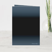 Carte de voeux pliée Azur fleuri Karte (Rückseite)