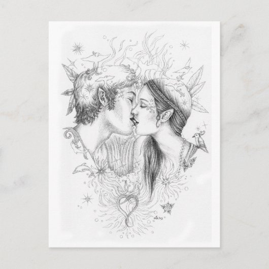 Carte Douces retrouvailles Postkarte (Vorderseite)