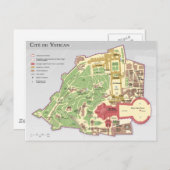 Carte du Cité du Vatican Diagramm Postkarte (Vorne/Hinten)