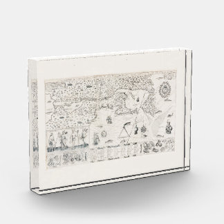 Carte Française Canada (Québec) par Champlain 1612 Fotoblock