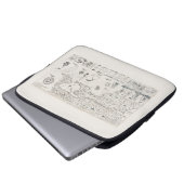 Carte Française Canada (Québec) par Champlain 1612 Laptopschutzhülle (Vorne Knopf)