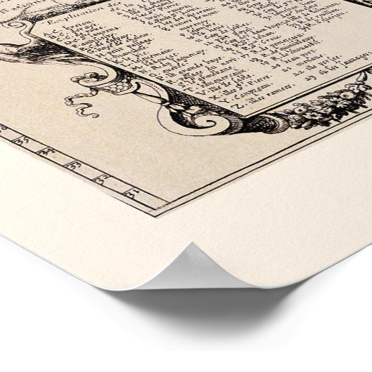 Carte Française Canada (Québec) par Champlain 1677 Poster (Ecke)