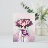 Carte geisha dahlia postkarte (Stehend Vorderseite)