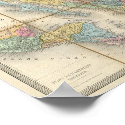 Carte Generale Des Etats Poster (Ecke)