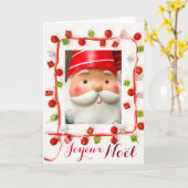Carte Joyeux Weihnachten Custom Guirlande Pere Wei Karte (Gelbe Blume)