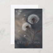 Carte Let the Day Open Fine Art Greeting Card (Vorne/Hinten)