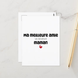 Carte "Ma meilleure amie va devenir maman" Postkarte