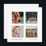 Carte Noël Joyeuses Fêtes Collage 4 Fotos Feiertagskarte<br><div class="desc">Im Stil der Un simple et élégant pour cette carte de voeu en français,  personnalisable avec vos Fotos Favoriten.</div>