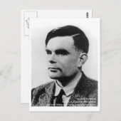 Carte postale Alan Turing Postkarte (Vorne/Hinten)
