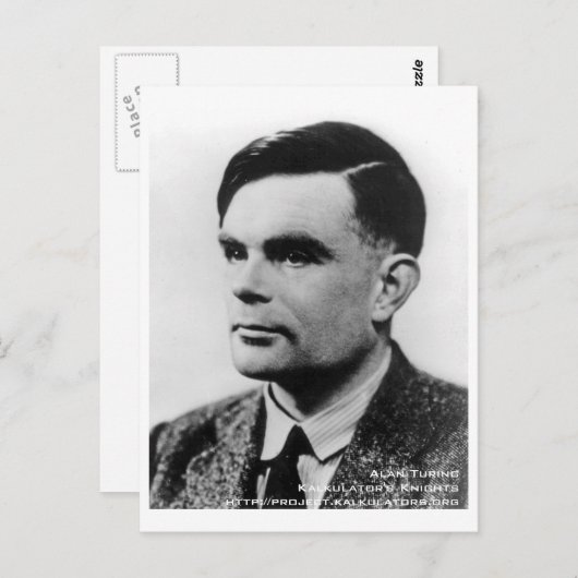 Carte postale Alan Turing Postkarte (Vorne/Hinten)
