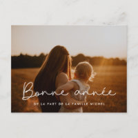 Carte postale avec Foto personnalisée Bonne année