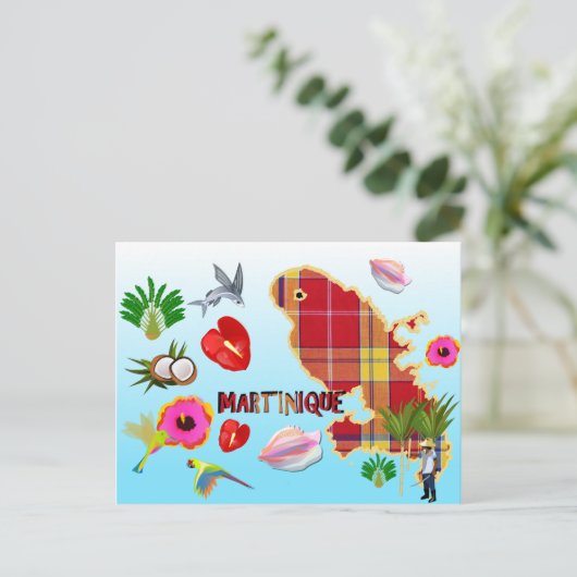 Carte postale de la Martinique Postkarte (Stehend Vorderseite)