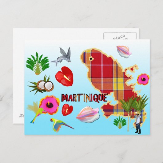 Carte postale de la Martinique Postkarte (Vorne/Hinten)