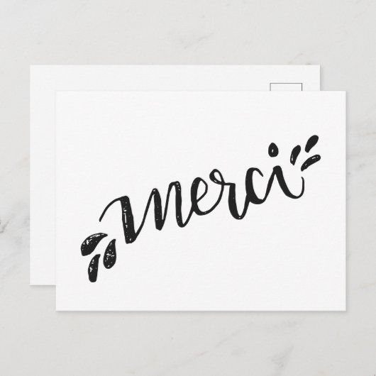 Carte postale de remerciation postkarte (Vorne/Hinten)