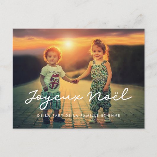 Carte postale Foto personnalisable Joyeux Noël Postkarte (Vorderseite)