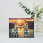 Carte postale Foto personnalisable Joyeux Noël Postkarte (Stehend Vorderseite)