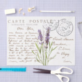 Carte Postale Französisch Drehbuch Lavender Blume Seidenpapier (Handwerk)