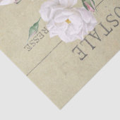 Carte Postale French Bird White Rose Decoupage Seidenpapier (Detail)