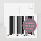 Carte Postale Ironème "Ironème ton code-barre" Postkarte (Vorne/Hinten)
