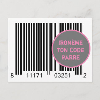 Carte Postale Ironème "Ironème ton code-barre" Postkarte