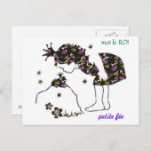 Carte postale jolie petite fée grenouille postkarte (Vorne/Hinten)