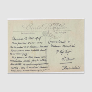 Carte Postale Monaco Vintag Französisch Grün Seidenpapier