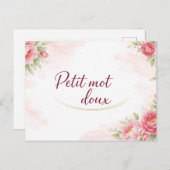 Carte postale  Petit mot doux Postkarte (Vorne/Hinten)