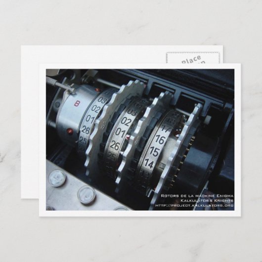 Carte postale Rotor Enigma Postkarte (Vorne/Hinten)