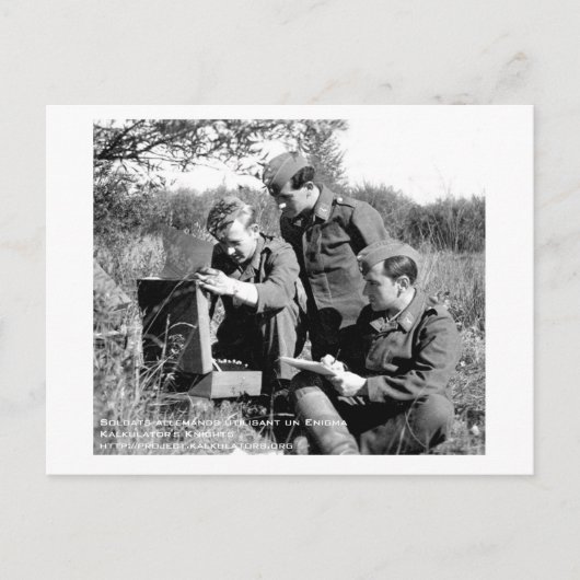 Carte postale Soldats Enigma Postkarte (Vorderseite)