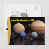 Carte postale système solaire postkarte (Vorne/Hinten)