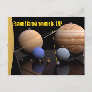 Carte postale système solaire postkarte