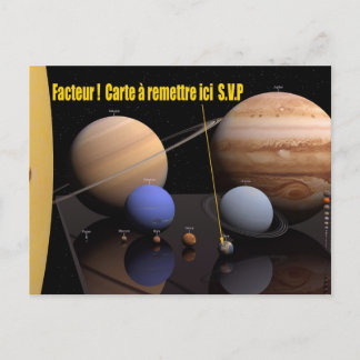 Carte postale système solaire postkarte