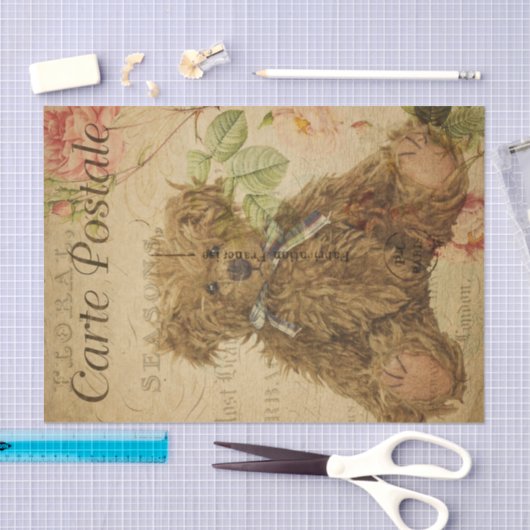 Carte Postale Teddy Bear Seidenpapier (Handwerk)