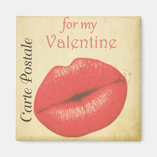 Carte Postale Valentine Kiss Magnet
