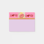 Carte Postale Valentine Kiss Post-It-Notes Post-it Klebezettel (Vorderseite)