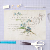 Carte Postale Vergessen Sie mir nicht Französisch Seidenpapier (Handwerk)