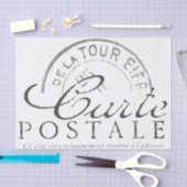 Carte Postale Vintag Decoupage Paris Text Seidenpapier (Handwerk)
