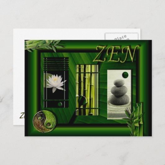 Carte postale ZEN Haltung Postkarte (Vorne/Hinten)