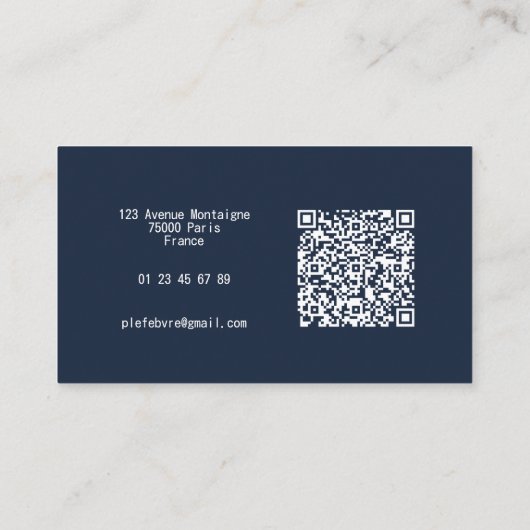 Carte professionnelle minimaliste, moderne visitenkarte (Rückseite)