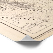 Carte, Provinz Santiago del Estero Poster (Ecke)