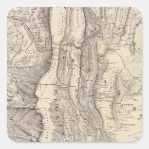 Carte, Provinzen von La Rioja San Juan Quadratischer Aufkleber