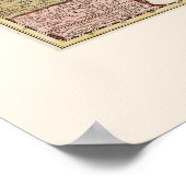 Carte Québec Nouvelle-France Amérique par Français Poster (Ecke)