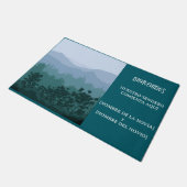 Cartel de Bienvenida Boda Rústica Fußmatte (Schrägansicht)